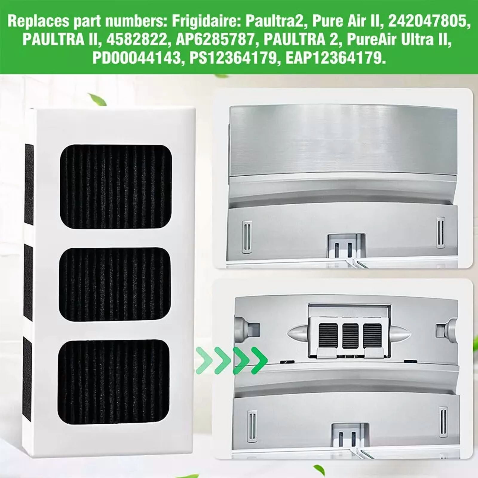 FLINT- 6X Replacement Refrigerator Air Filter For Frigidaire Paultra2 Pureair Ultra Ii
