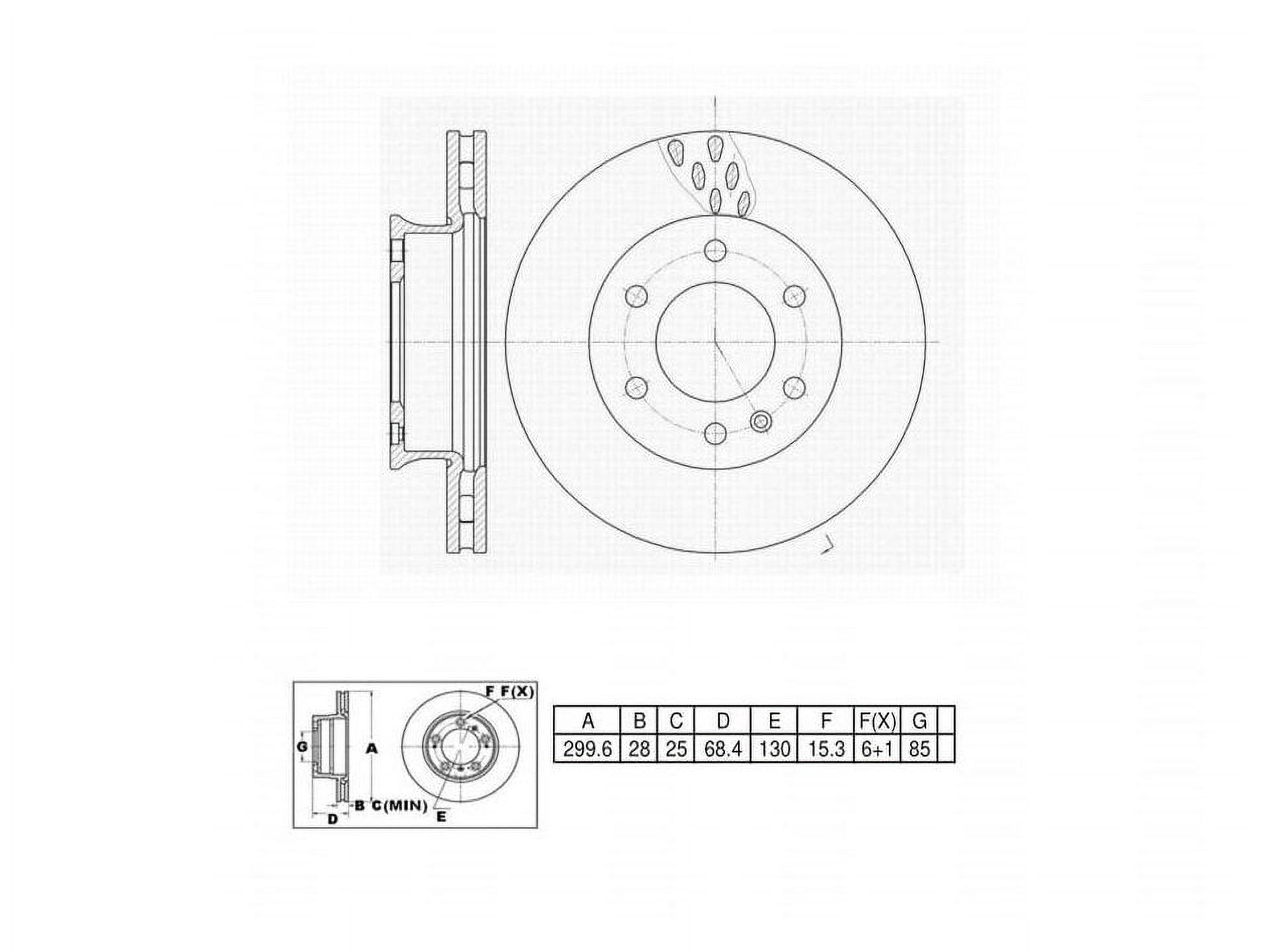 UltraHC Coated High Carbon Brake Rotor, Front UR004928, Dodge Sprinter 2500 2009-2007