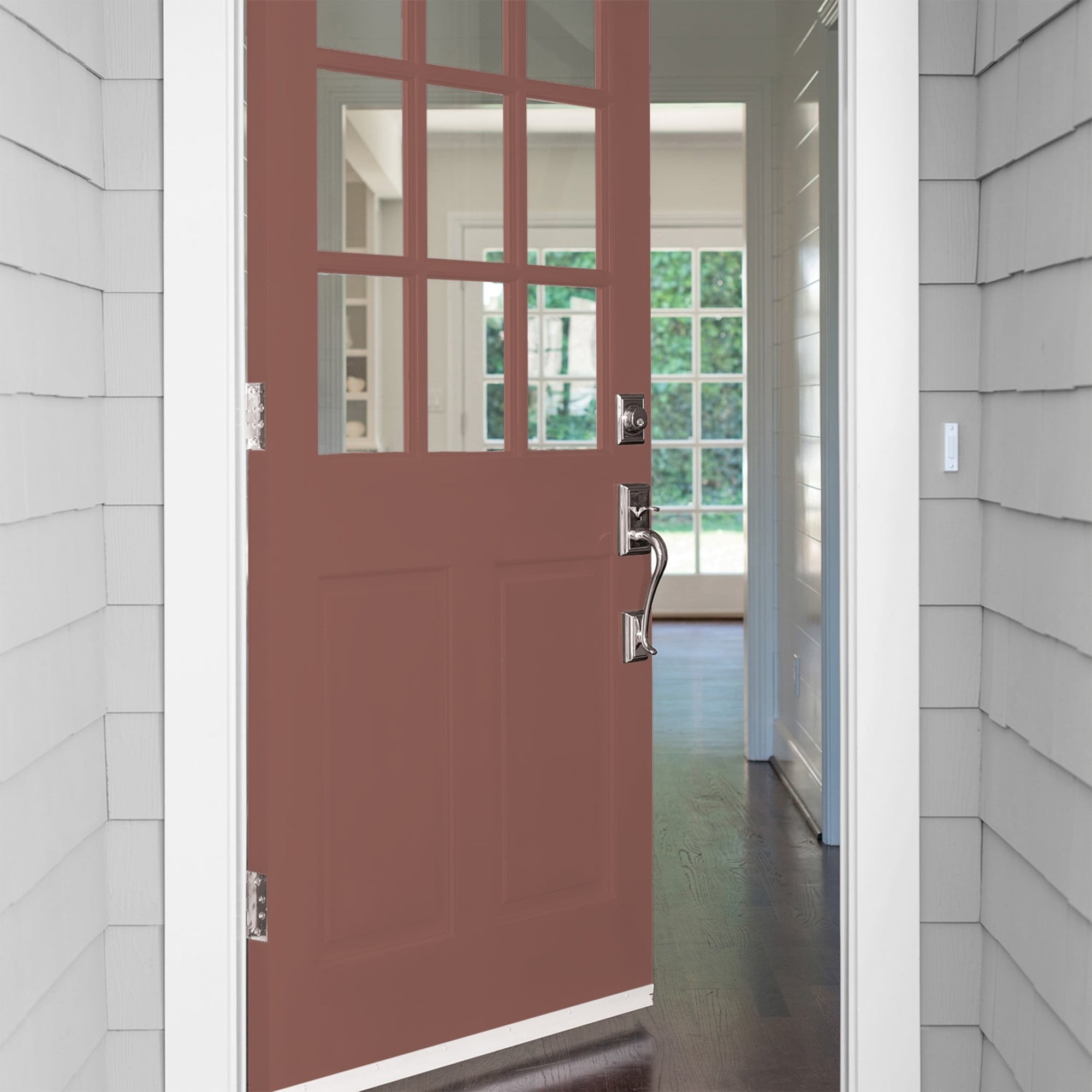 Glidden Fundamentals Raspberry Truffle / Red, Satin Exterior Paint, 1 Gallon