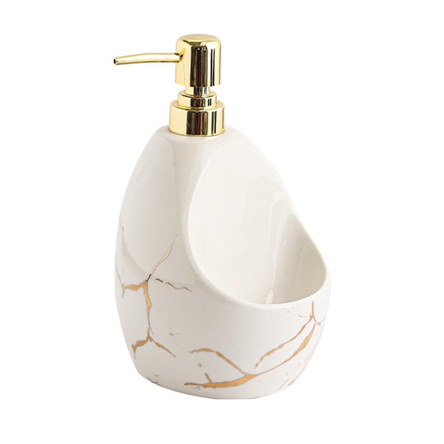 Dispensador de Jabón Moyic con Soporte para Esponja Accesorios de baño blanco