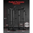 thumbnail image 6 of GARVEE Power Cage Home Gym,2000lbs Multi-Function Squat Rack with Cable Crossover,Pull-Up & Dip Station,LAT-Pull Down System,Workout Cage with More Attachments,Black, 6 of 10