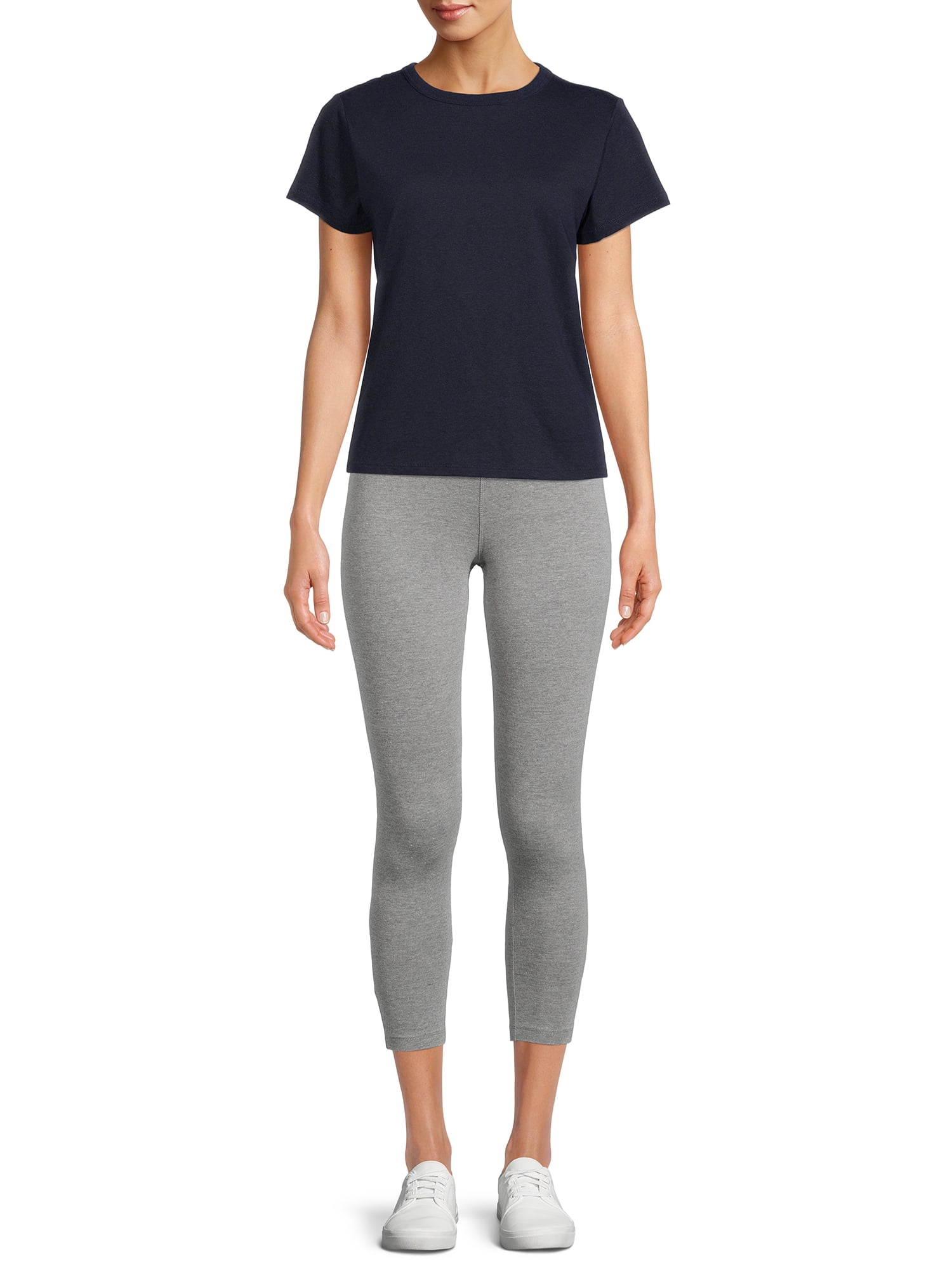 Jockey Essentials Women's Cotton-Blend High Waist Capri Leggings