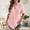 Pink, variant on Zunfeo Cotton Linen Blouse for Women Short Sleeve Summer Shirts Breathable and cozy Ladies Tops New Arrivals Green
