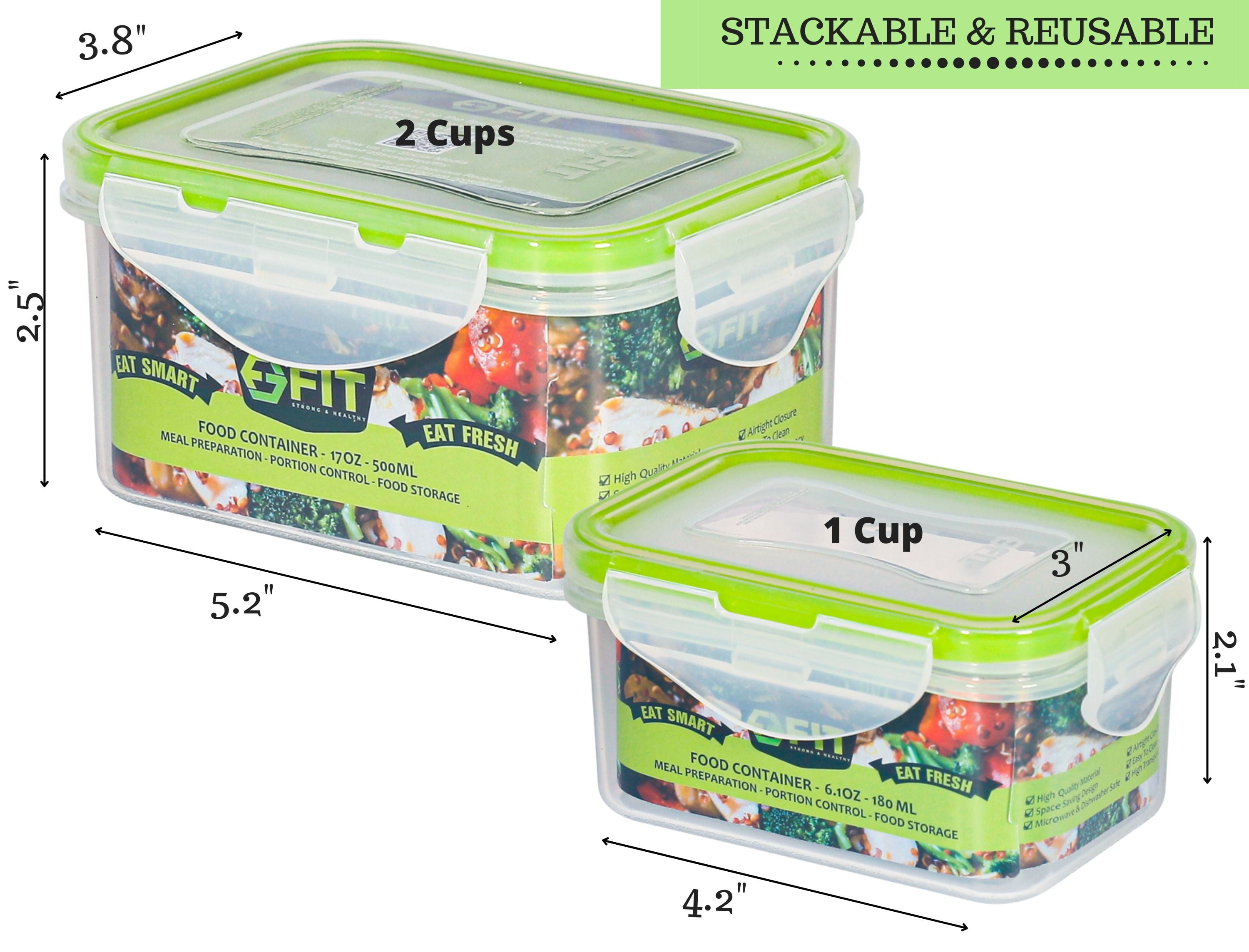 carrotez Small Stackable Snack Containers, Small & Portable Food Storage  Containers, 3 Interlocking Snack Containers for Adults - 1 cup (8.5 oz),  1/2 cup (4 oz)… in 2023