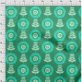 thumbnail image 4 of oneOone Georgette Viscose Sea Green Fabric Asian Block Floral Craft Projects Decor Fabric Printed By The Yard 42 Inch Wide, 4 of 4