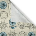 thumbnail image 3 of Ambesonne Compass Kitchen Curtains, Marine Inspired Retro, 55"x39", Beige Teal, 3 of 3