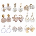 ANXPTIME Fashionable Shell Pattern Earrings with Dazzling Zircon ...