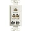 5 Socket Network/Phone/Coax Faceplate