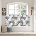 thumbnail image 2 of Black White Motorcycles Tier Curtains 36 Inch Length, Modern Hand-Painted Vehicles Cafe Short Curtains for Bathroom Over Sink, Small Kitchen Curtain Light Filtering Tiered Drapes 2 Panels 27.5"Wx36"L, 2 of 8