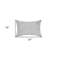 thumbnail image 4 of 16" X 24" Ivory Faux Leather Zippered Pillow, 4 of 10