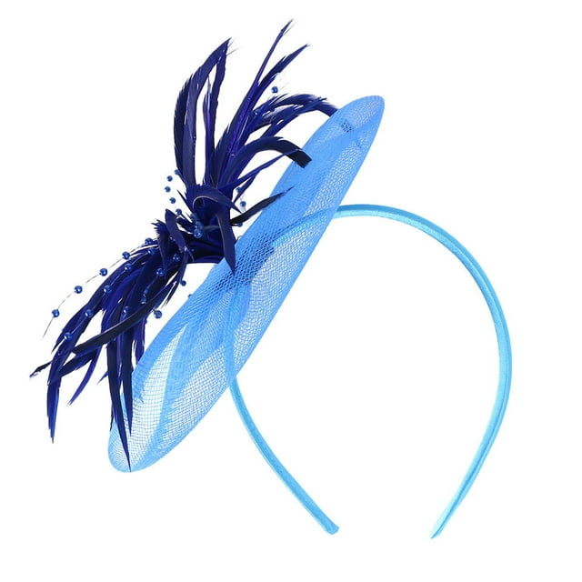 Bandeau en Filet Plumes Grandes Fleurs Fête Filles Femmes Fascinateur Couvre-Chef