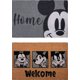 thumbnail image 1 of Gertmenian - Tapete de Mouse de Disney para Puerta Delantera, tapete de Fibra de Coco para Interiores y Exteriores, Paquete de 2 Unidades, 20 x 34 Pulgadas, diseño Retro de Mickey Home/Welc, 1 of 9