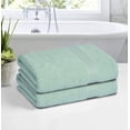 thumbnail image 3 of MALLONI HOME 100% Premium Cotton 2 Pack Oversized Bath Towel Set 28x55 inches, Large Bath Towels, Ultra Absorbant Compact Quickdry & Lightweight Towel, Ideal for Gym Travel Camp Pool - Sea Green, 3 of 7