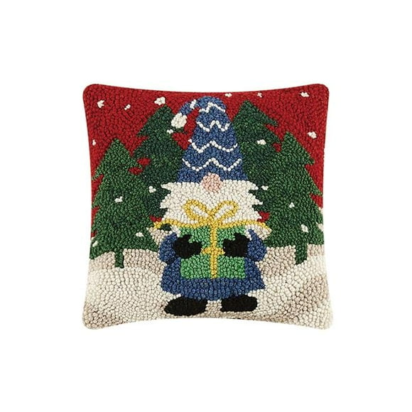 Peking Handicraft 31TG255C10SQ 10 x 10 Po Cadeau Poly Rempli Oreiller Crochet avec Gnome - Pack de 2