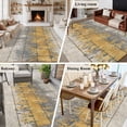 thumbnail image 5 of Area Rug for Living Room, Yellow Grey Abstract Non-Slip Indoor Ex Large Carpet for Bedroom/Dining Room, Gradient Geometric Graffiti Retro Wooden Washable Low-Profile Floor Runner Rugs - 8 x 10 Ft, 5 of 8