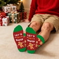 thumbnail image 4 of Funny Christmas Socks for Men Women Teens Boys - LET'S GET BAKED Gingerbread Man Holiday Novelty Fun Funky Cute Crazy Silly Socks - Secret Santa Xmas Christmas Gifts Ideas Stocking Stuffers, 4 of 8