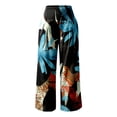 thumbnail image 3 of WILLBEST Pantalones Casuales para Mujer: elegantes Pantalones de Pierna Ancha, Cintura Alta, Elásticos y Estampados con Bolsillos para Uso Diario. Grande, 3 of 4