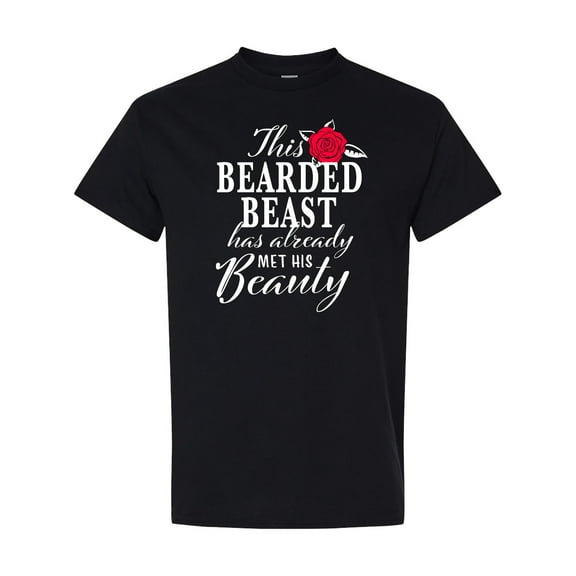 Inktastic This Bearded Beast Has Already Met His Beauty T-Shirt
