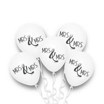 Mrs.& Mrs. Lesbian Wedding Decorations Balloon Pack | LGBTQ Wedding, Gay Marriage, Lesbian Brides Wedding Decor, Same Sex Couples Stylish Wedding Party Gifts 12 Pack