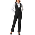 thumbnail image 2 of INSPIRAR CHIC Mono Elegante Sin Mangas con Cinturón y Pierna Recta para Mujer M Negro, 2 of 5