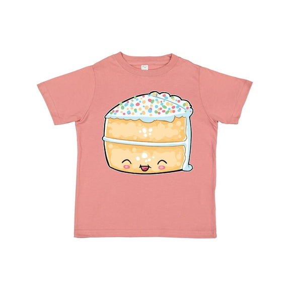 Inktastic Cute Smiling Cake with Confetti Sprinkles Boys or Girls Toddler T-Shirt