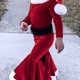 thumbnail image 4 of Ropa De Navidad Para Niños, Traje De Papá Noel De Navidad De Terciopelo Con Parte Inferior De Campana De Manga Larga, Conjunto De Trajes De 4 Uds Para Bebé De 2 A 5 Años, Regalo Yuarrent HA046754-04, 4 of 6