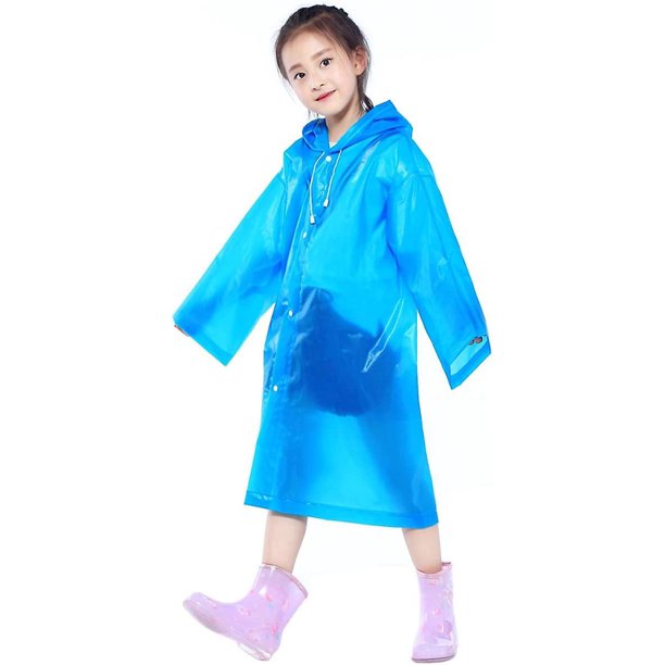 Chubasquero Capa De Lluvia Para Niños, Poncho De Lluvia Eva Con Capucha Para Niños Niñas, Poncho Impermeable, Chubasquero Reutilizable Para Acampar, Viajar, Actividades Al Aire Libre