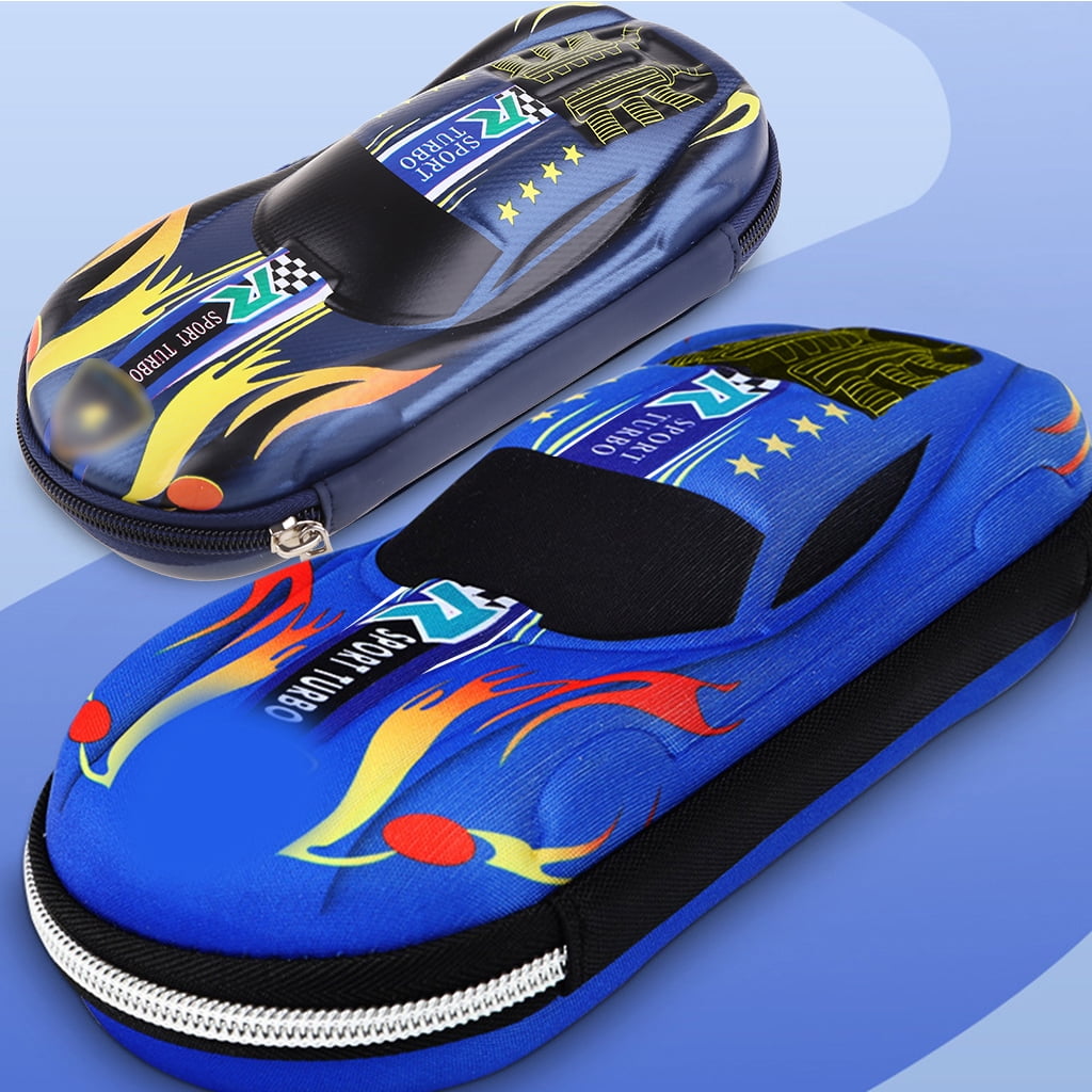Maxi's Design Race Car Shaped Pencil Case for Boys with Zipper