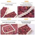 thumbnail image 6 of Korean Kimjang Vest, Retro Floral Quilted Design with Warm Fleece Lining, Sleeveless Winter Vest for Kimchi Making and Daily Wear - Pink / 2xl, 6 of 9