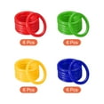 thumbnail image 3 of Uxcell 4cm Plastic Carnival Ringtoss Rings Game Hoop 24 Pack (Blue, Green, Red, Yellow), 3 of 5
