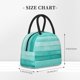 thumbnail image 2 of Balery Teal Turquoise Bolsa de Almuerzo para Mujeres, Caja de Almuerzo, Bolsa de Almuerzo Pequeña Impermeable, Tote de Almuerzo Reutilizable con Gran Capacidad, 2 of 6