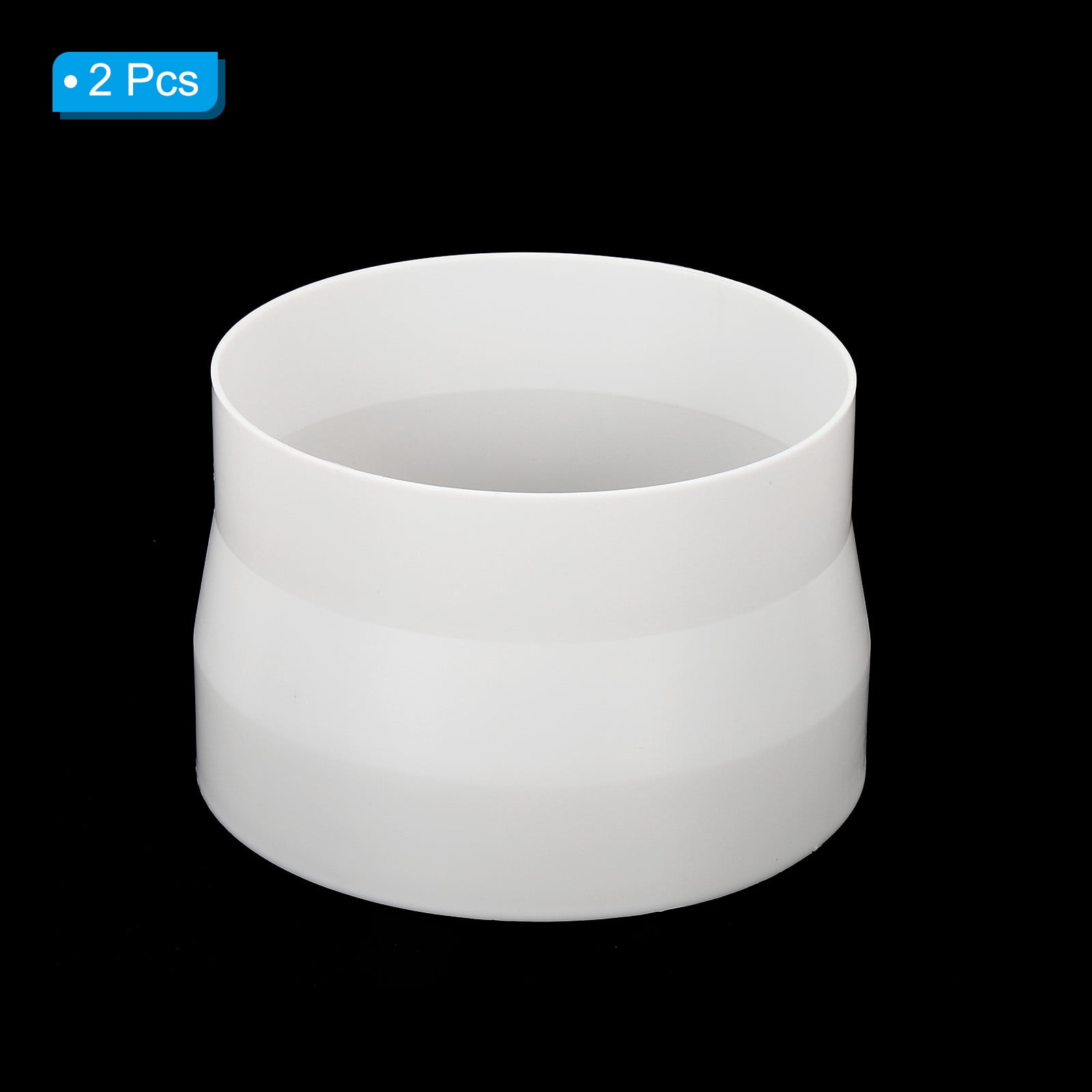 Unique Bargains ABS Ducting Airflow Tube Increaser Adapter for HVAC System White 7" to 6"