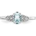 thumbnail image 5 of 14K White Gold Aquamarine And Diamond Ring (Size 7) Made In India xbs230, 5 of 5