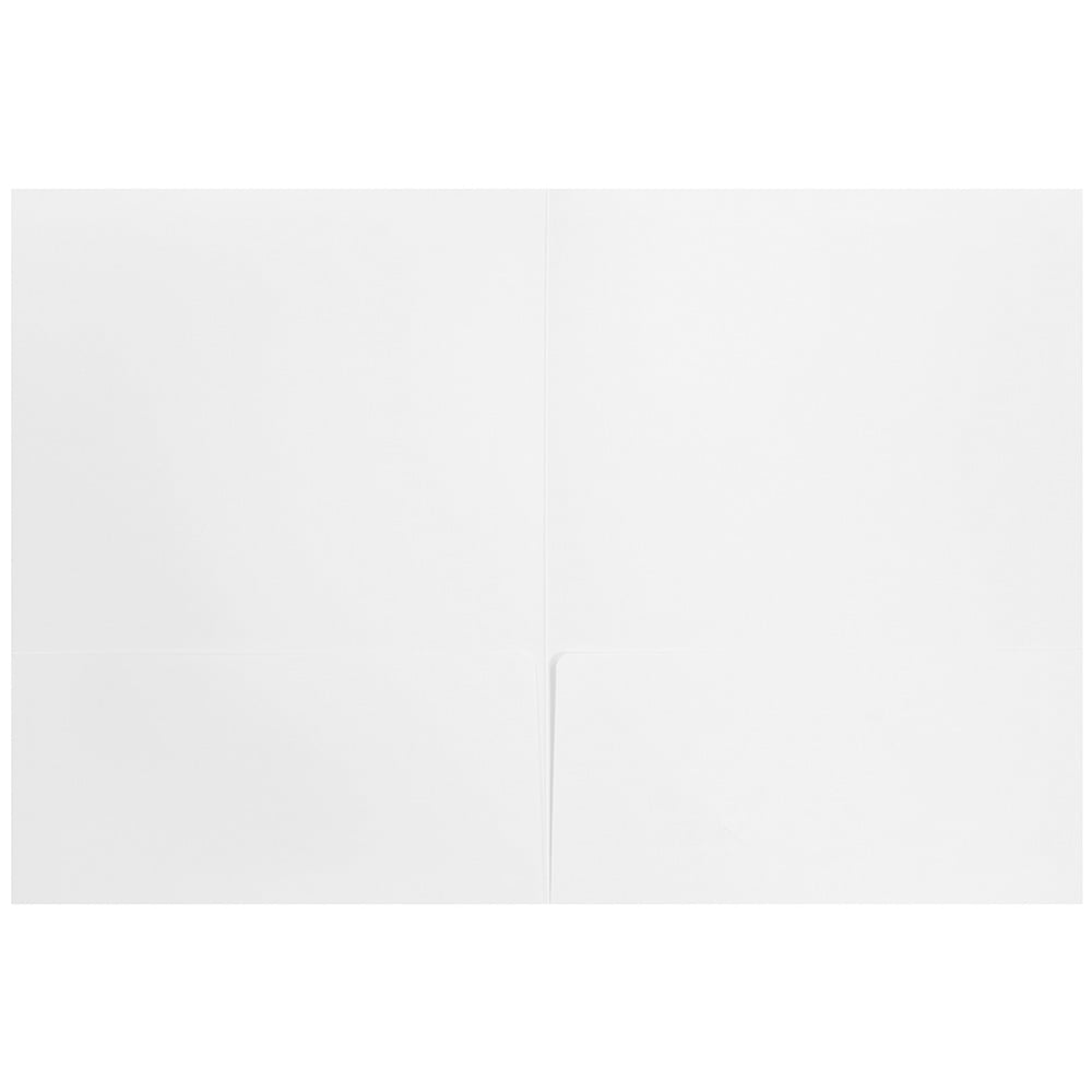 JAM Matte Two Pocket Folders, White, 100/Pack