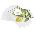 thumbnail image 2 of XMXT 1 Pcs Woven Placemats, Three Watercolor Lemons Stain Resistant Anti-Skid Placemat for Kitchen Table, 12 x 18 inches, 2 of 6