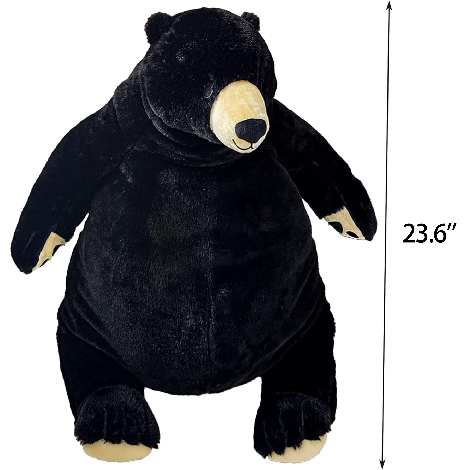 Djungelskog Bear Plush Toy - Soft and Cuddly (23.6 inches, Black) - Perfect for Kids and Adults