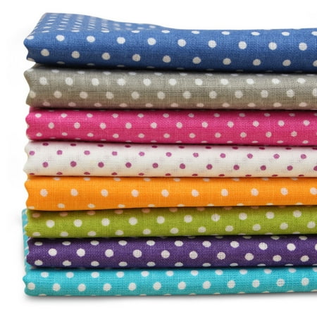 - 7 Assorted Cotton Cloth Craft Pre-Cut Quilt Fabric Fat Quarter Bundle Patchwork Quilting Sewing 20' x 20'