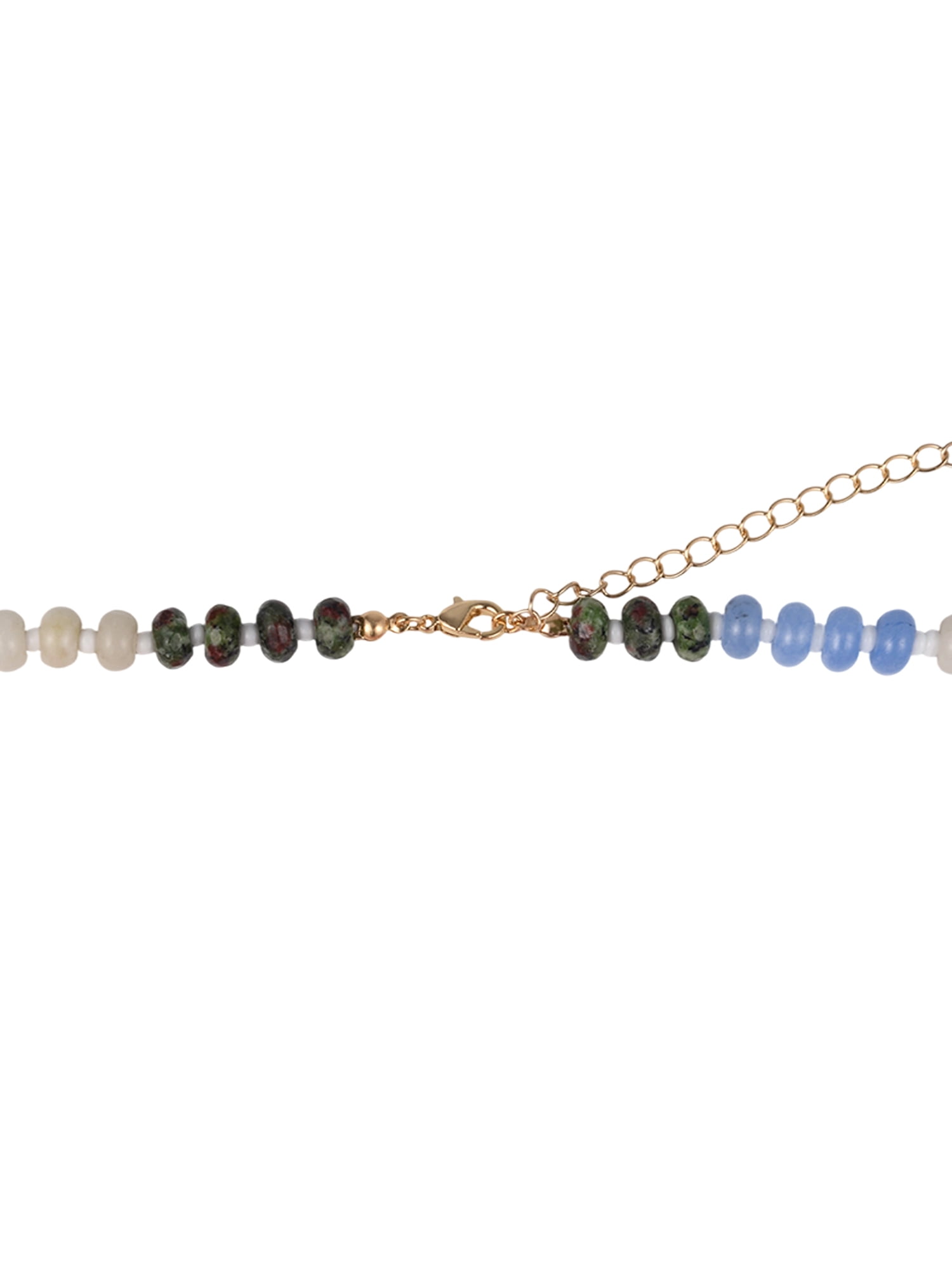 Time and Tru Goldtone Multicolored Bead Initial "L" Necklace