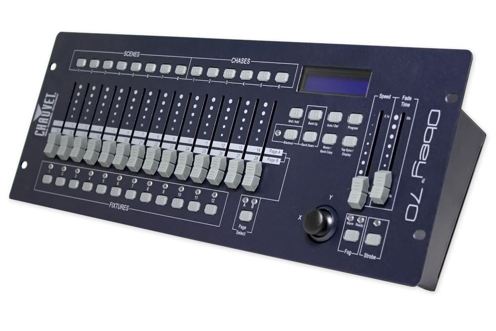 New! Chauvet DJ OBEY 70 Light/Fog DMX Lighting Controller+(6) 10 ft. DMX Cables