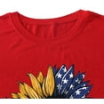 thumbnail image 6 of YI XIANG RAN 4th of July Shirts for Women Plus Size Usa Flag Flower T-shirt Patriotic Tops Summer Loose Short Sleeve Tees XL-4XL, 6 of 6