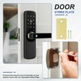 thumbnail image 5 of Deadbolt Strike Plate, Adjustable Door Strike Plate with Screws Stainless Steel for Electronic Locks Home and Rental Gold, 5 of 6