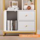 thumbnail image 5 of 62.87-pulgada four-tier gold estante grande metal frame almacenamiento gabinete con cajones y doors, 5 of 7
