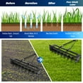 thumbnail image 4 of 31in Tow Behind Lawn Aerator, Thick Iron & Star Steel Tines, Double Rod for Lawn, Yard, Garden Upkeep, 4 of 8