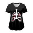 thumbnail image 7 of Godom V Neck Fall Shirts for Women Graphic T Shirts Cute Halloween Tee Tops, 7 of 7