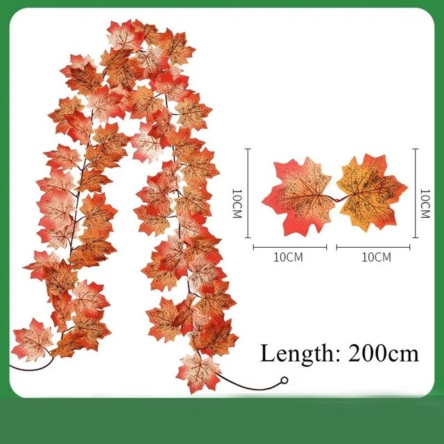 Guirnalda de Hojas de arce de seda de calabaza de espuma Artificial, conos de pino falso para otoño, corona de Acción de Gracias, decodificaciones, suministro de manualidades DIY