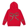 thumbnail image 6 of Mercatoo Hoodies for Girls Bow Graphic Oversized Leopard Hooded Sweatshirt Long Sleeve Cute Trendy Casual Pullover Tops, 6 of 7