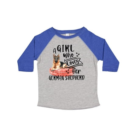 

Inktastic A Girl Who Loves Her German Shepherd Gift Toddler Boy or Toddler Girl T-Shirt