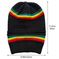 thumbnail image 3 of Jiibva Fashion Rasta Beanie Hat Winter Hats Ribbed Knitted Hat Peaked Cap Two Ring Ribbed Knit for Woman, 3 of 7