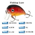 thumbnail image 3 of 2PC Floating Bait 4.5CM 7G Fishing Hooks Wobbler Tackle Crankbait Artificial Lures With Hook, 3 of 10
