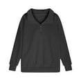 thumbnail image 5 of Bnwani Sweatshirt Girls Crew Neck Long Sleeve Half Zip Fleece Sweatshirt Plain Pullover Size 7-8, 5 of 7